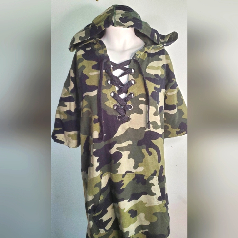 DKNY sports - size M- Hoodie shirt dress- casual-LIKE NEW